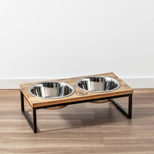 Hearth & Haven Elevated Single Feeder – Set di Ciotole Rialzata di Design per Cani