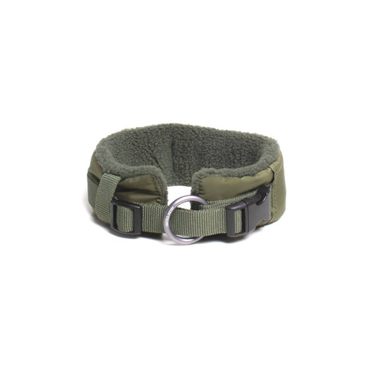 Collare Morbido Imbottito per Cani in Peluche – Verde